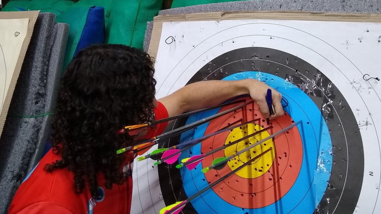 Control de flechas en el blanco